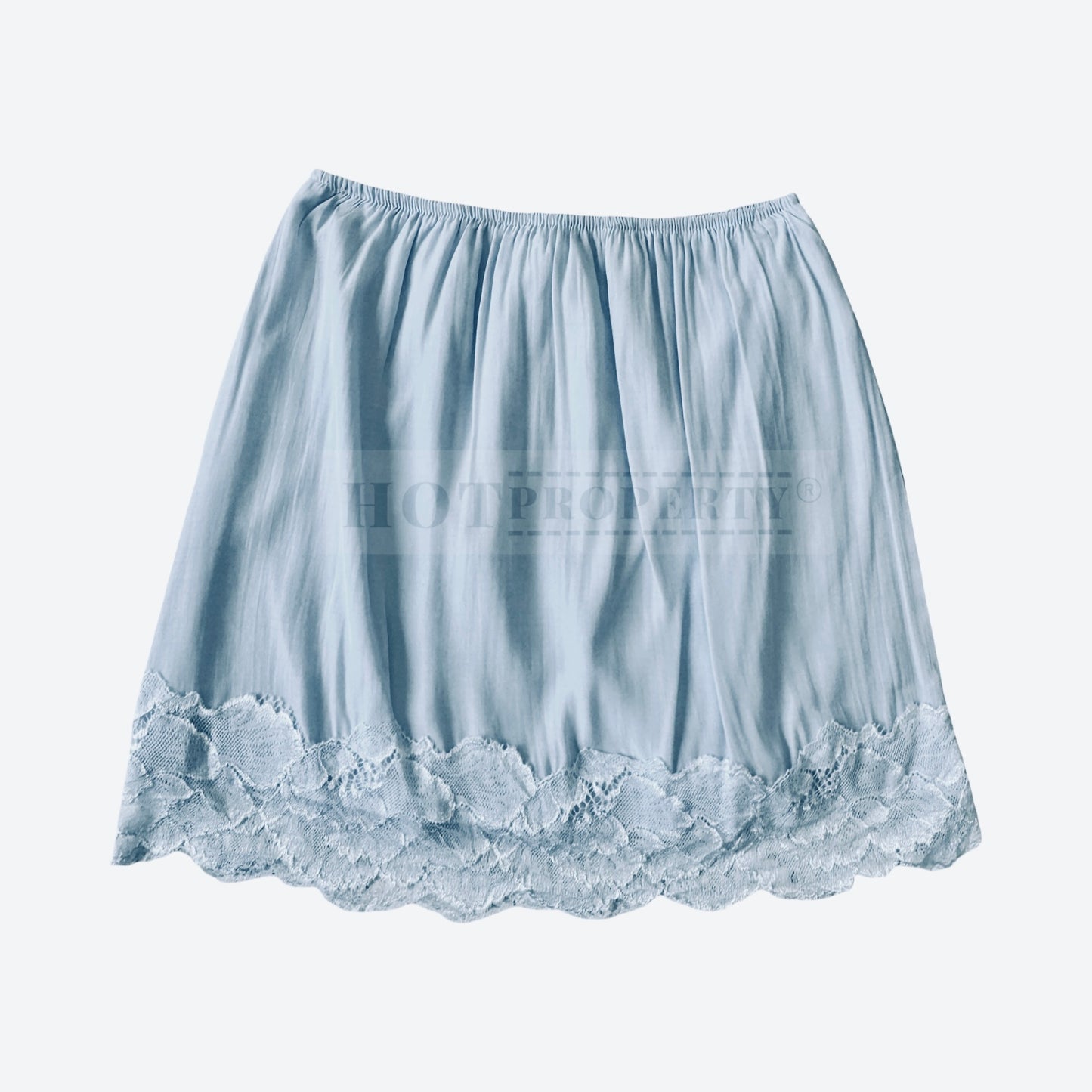 By Frankie Lace Mini Skirt Light Blue