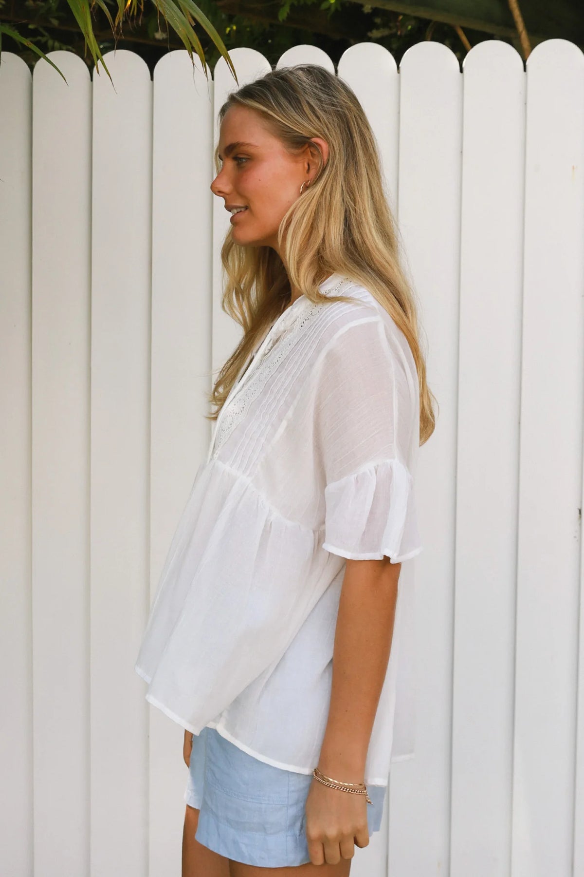 Flow Top White | Oversized Boho Relaxed Fit Top