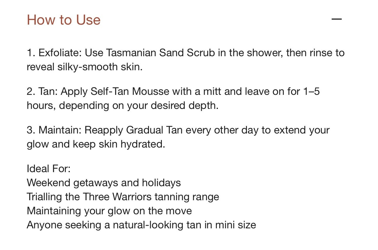 Three Warriors - Tan Routine Minis